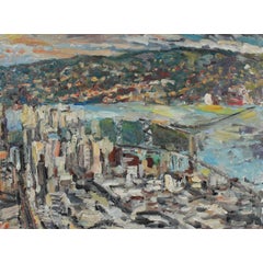 "East City", San Francisco Bay Bridge Oil Painting 4