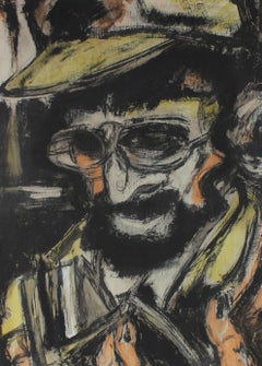 Expressionist Portrait Painting, Circa 1950s