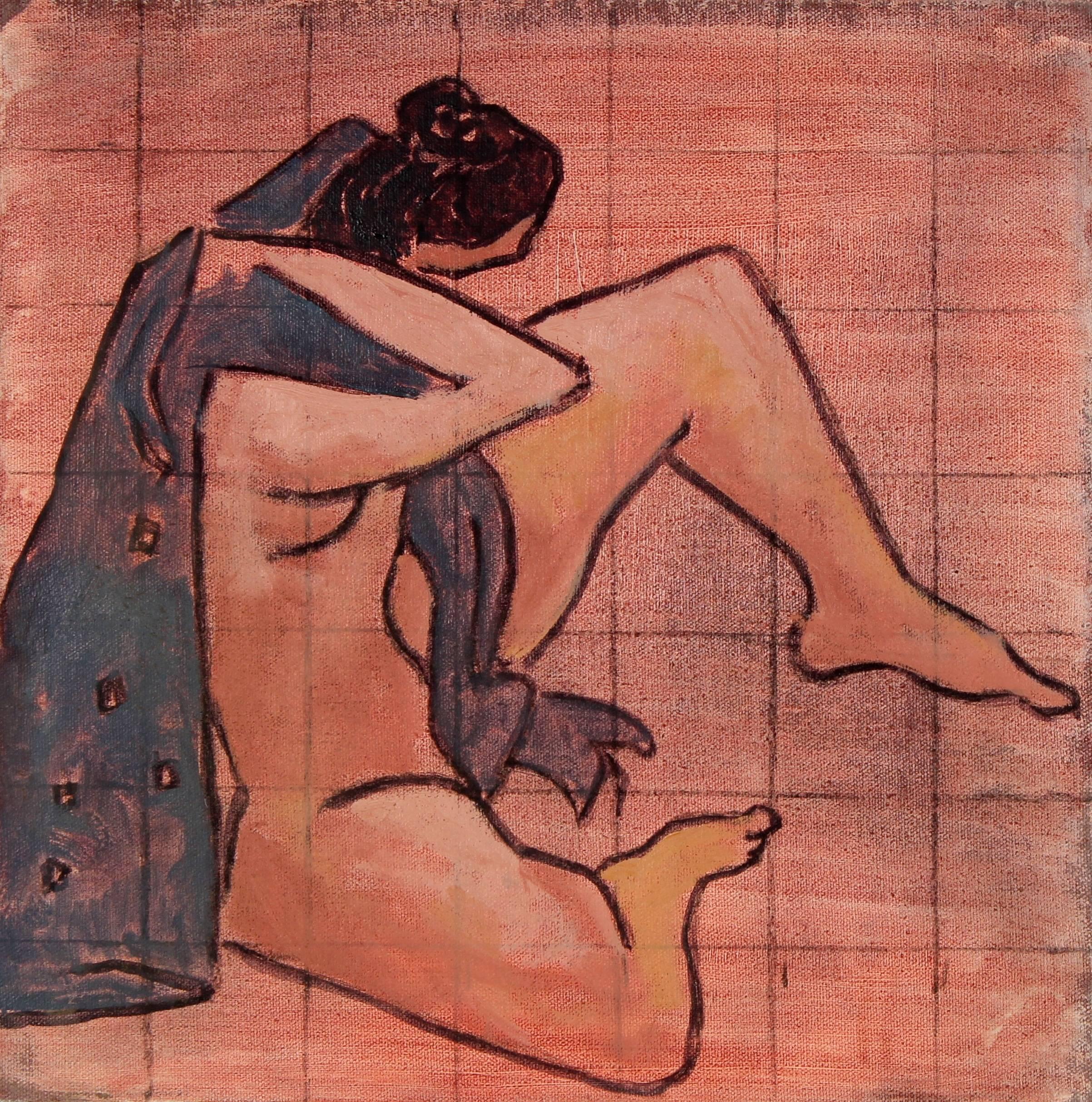 Female Figure in Oil Paint, 20th Century - Painting by Rip Matteson