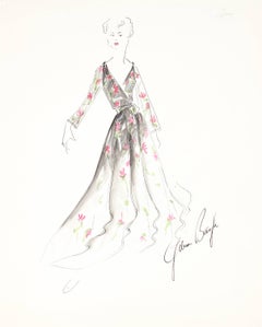 Fashion Illustration in Gouache, 1950s