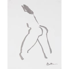 Modernist Figure in Ink, 20th Century 9