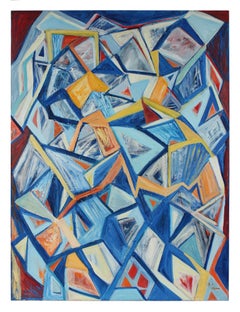 "September 11th, 2001" Large Cubist Abstract in Oil