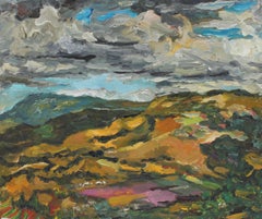 Bay Area Landscape with Clouds, Oil on Canvas, 2002