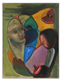 Large Surrealist Abstract in Oil, 1966