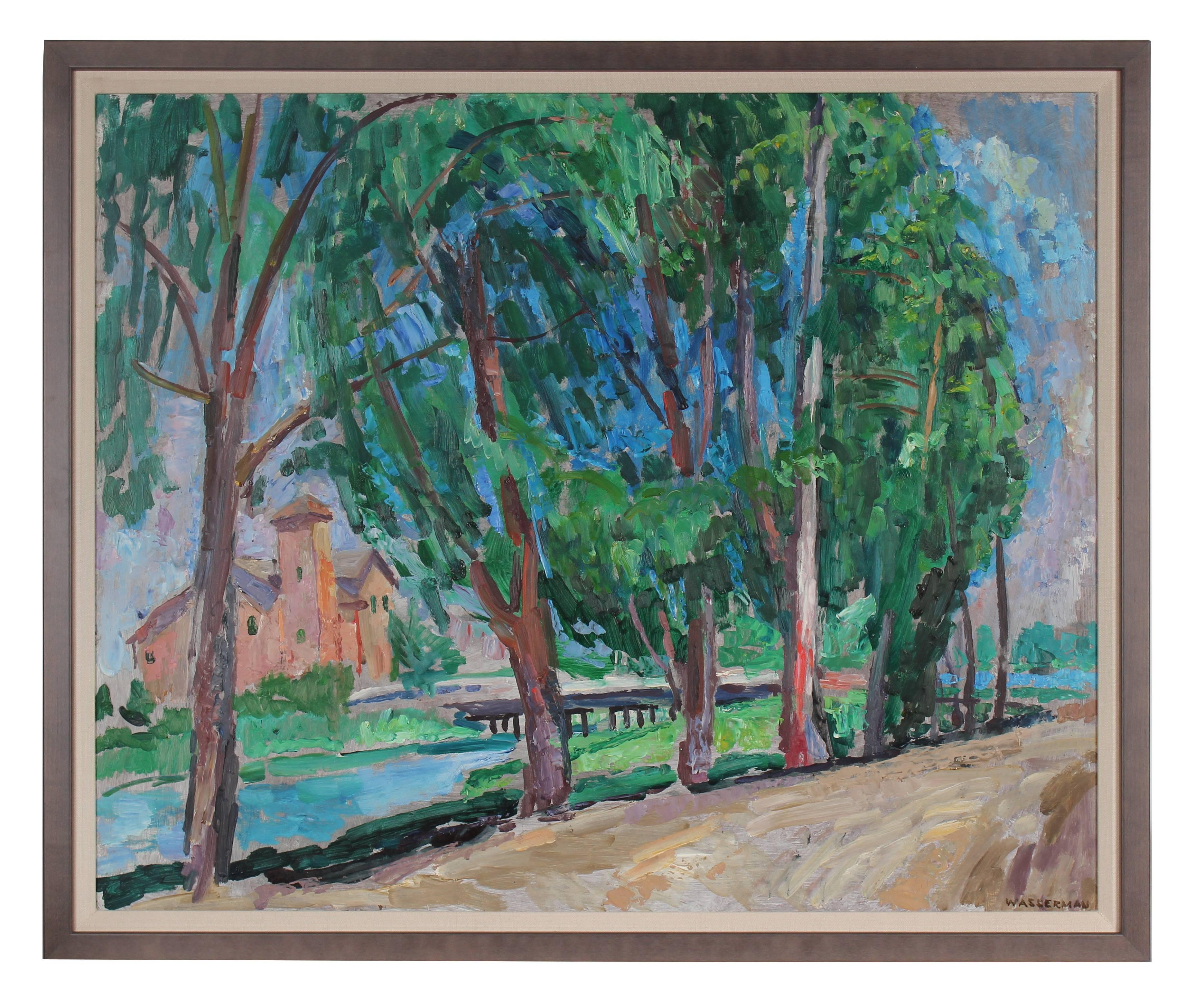 Gerald Wasserman Landscape Painting - Carmel, California Landscape, Oil Painting, 20th Century