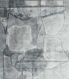 "Codex" Abstract Monotype in Gray, 2015