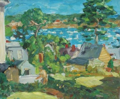 San Francisco Bay with Sailboats, Oil on Canvas