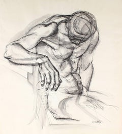 Male Figure Study in Ink