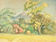 California Landscape in Watercolor, Mid 20th Century