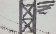 Golden Gate Bridge Drawing in Ink, 1976