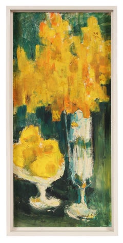 "Lemons and Flowers" Still Life in Oil, 1962