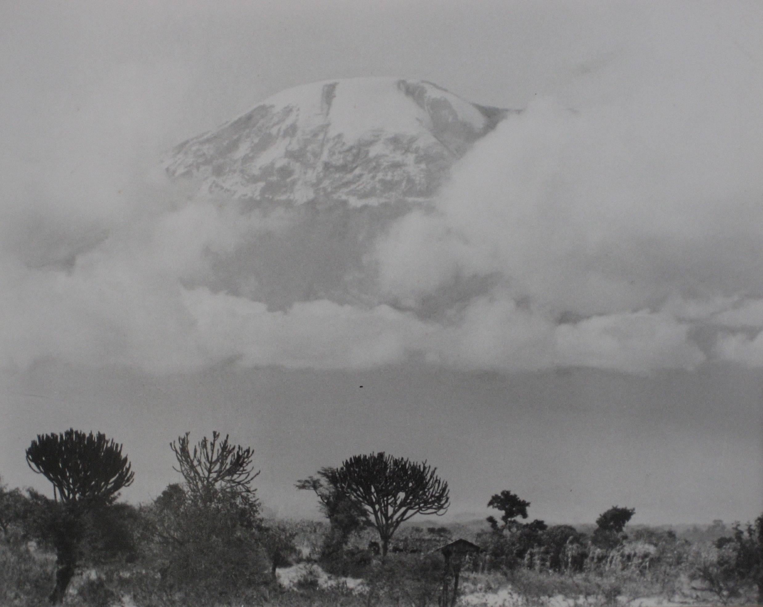 Marjorie Hunt Landscape Photograph - Mountain Landscape Through Clouds, Black and White Photograph, Circa 1960s