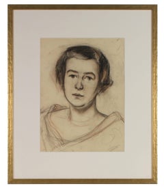 Portrait of a Woman in Charcoal, Circa 1926