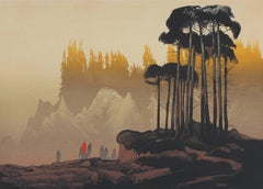 Distant Shore Pacific Northwest Landscape:: Serigraphie-Druck:: 1969