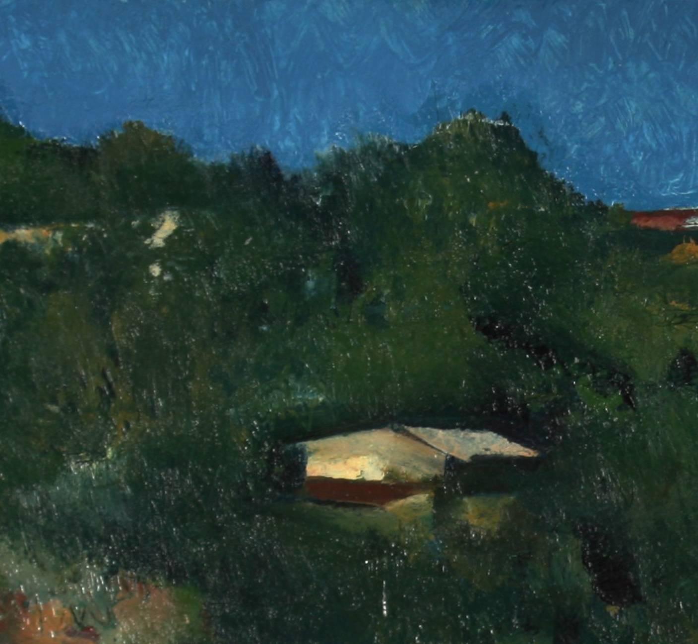 Petite Los Angeles Hillside Oil - Painting by Schuyler Standish