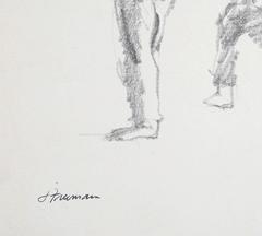 Construction Workers Graphite Drawing