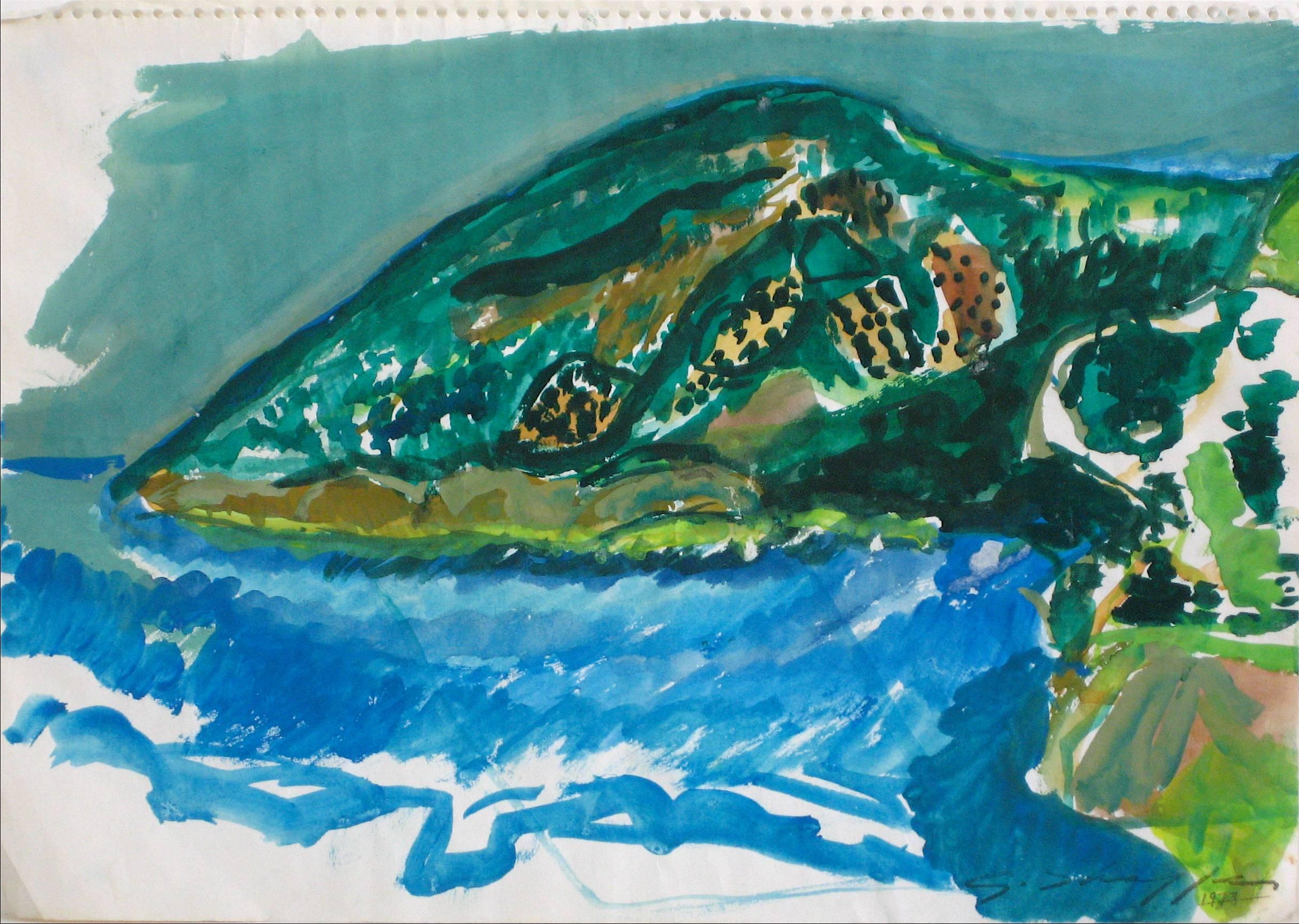 Greek Islands Gouache by Gary L. Shaffer - Art by Gary Lee Shaffer
