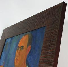 Modernist Portrait of a Man, Oil on Canvas, 1940s