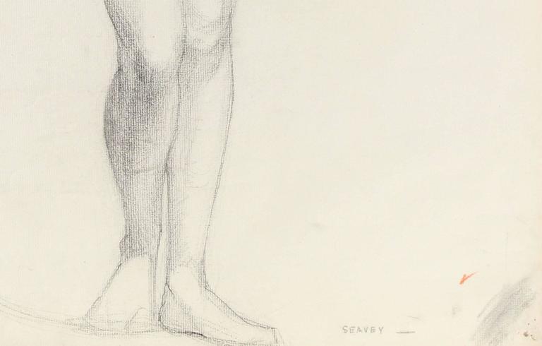 Delicate Figure Study in Charcoal, Circa 1920s - Art by Clyde F. Seavey Sr.