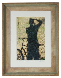 "À Vélo - Auto Portrait (Self-Portrait with Bicycle)" Color Photograph, 2015