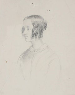Graphite Portrait of a Woman, Early 1800s