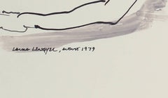 Monochromatic Nude Drawing in Ink, 1979