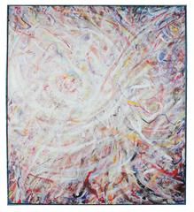 Large Abstract Expressionist Oil with White 7