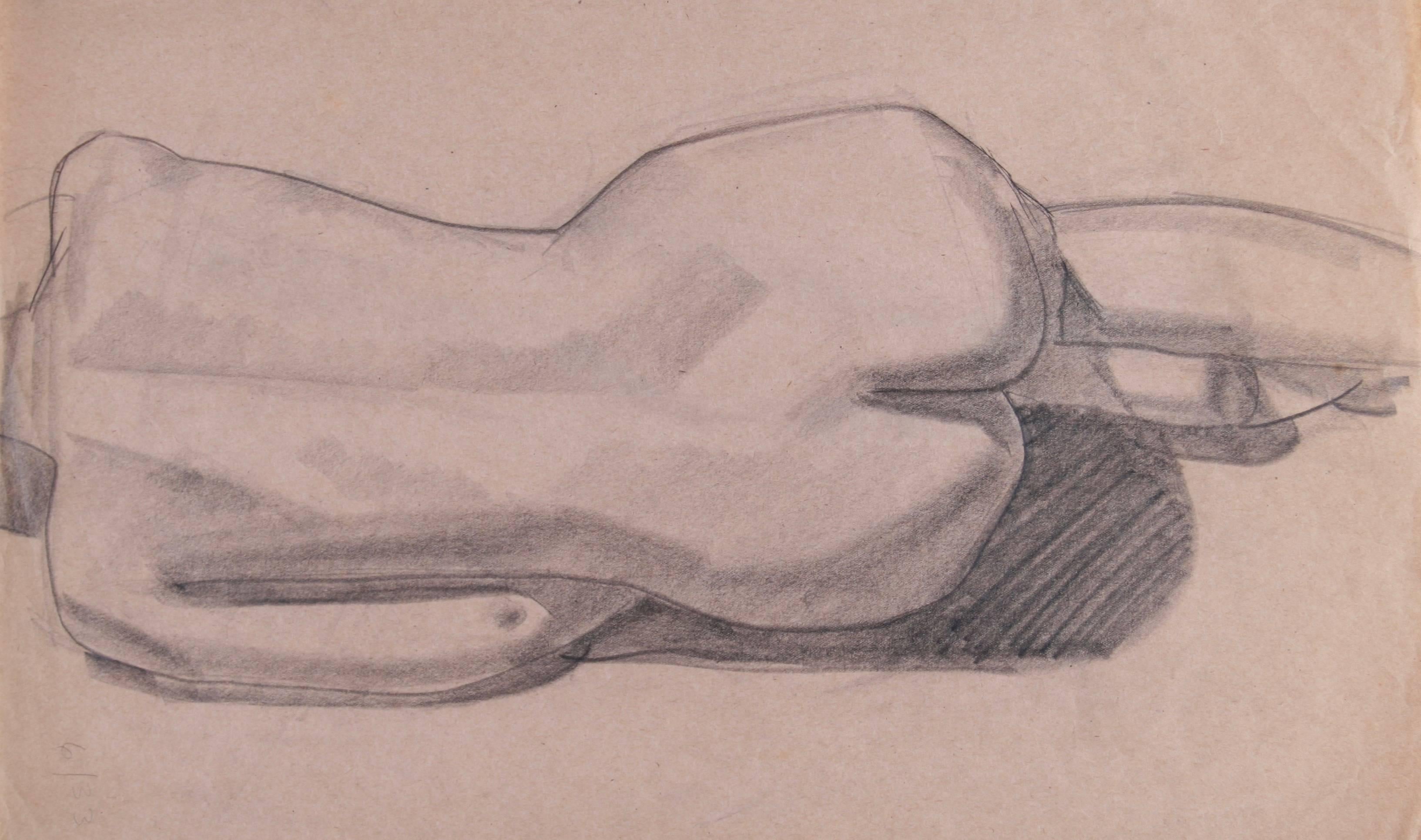 Forrest Hibbits Nude - Modernist Figure Drawing