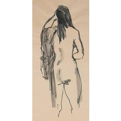 Standing Nude with Coat 10