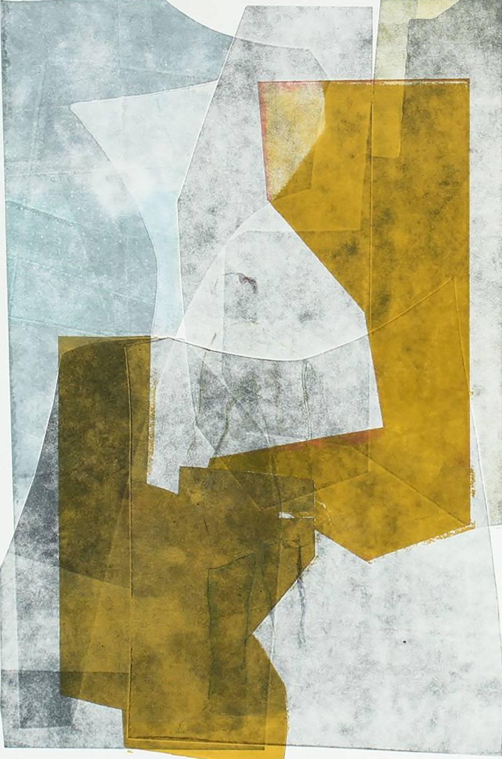 Rob Delamater Abstract Print - "Tower" Abstracted Monotype