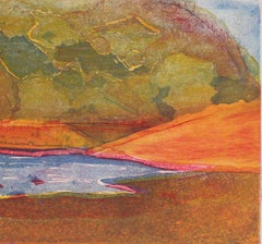 "Alpine Lake, Marin" Bay Area Landscape Etching, 1981