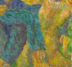 "Intruder" Expressionist Oil Painting, 1958