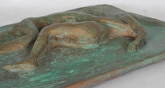 "Celestial Couple I" Figurative Plaster Relief Sculpture, 1969