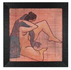 Female Figure in Oil Paint, 20th Century