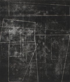 "The Machine Age II" Black and White Monotype Print, 2014