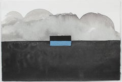 "Sea Flags XXIII" Monochromatic Abstract in Gouache, 2018