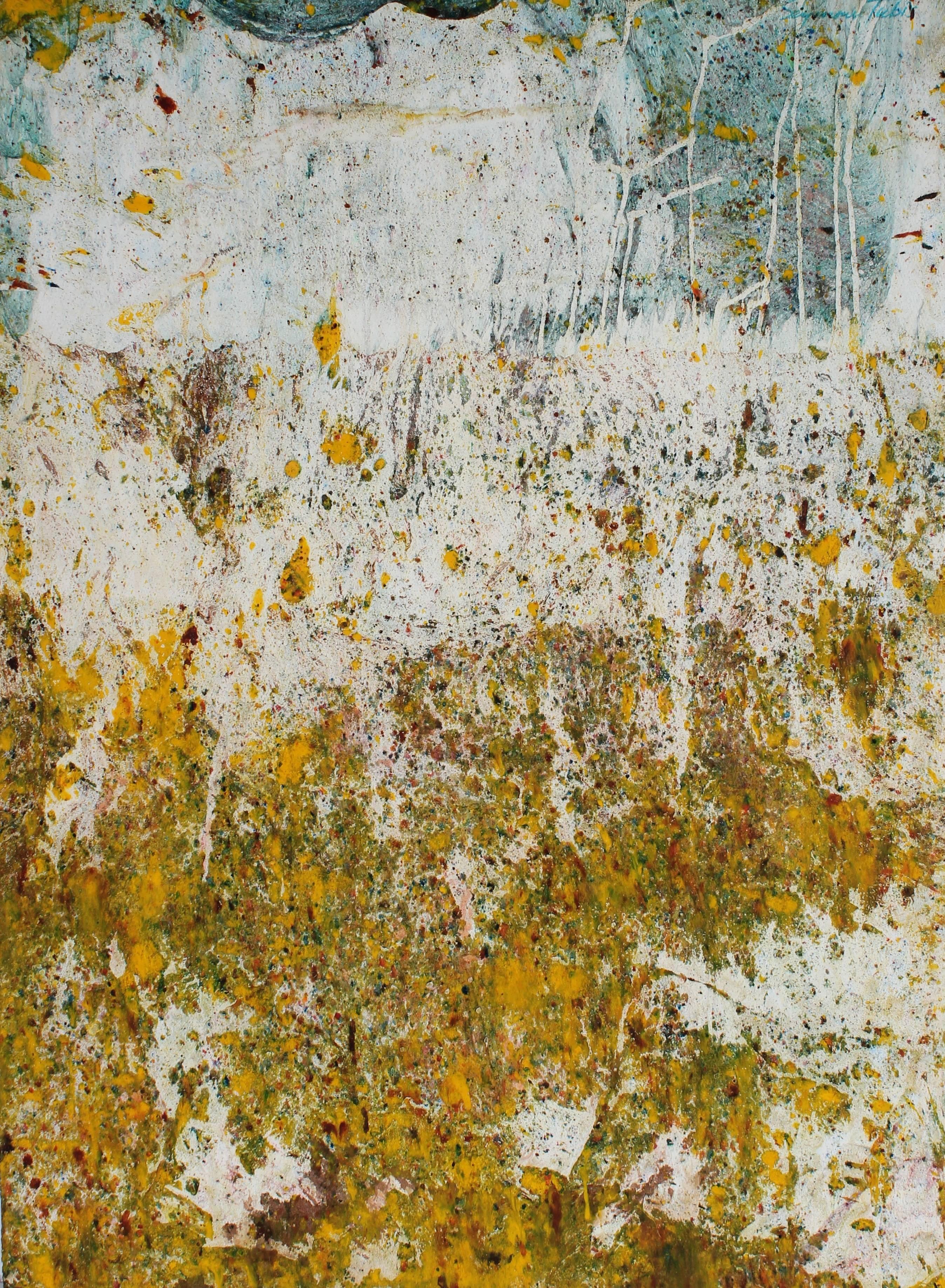 Seymour Tubis Abstract Painting - Paint Splatter Abstract in Oil, 20th Century