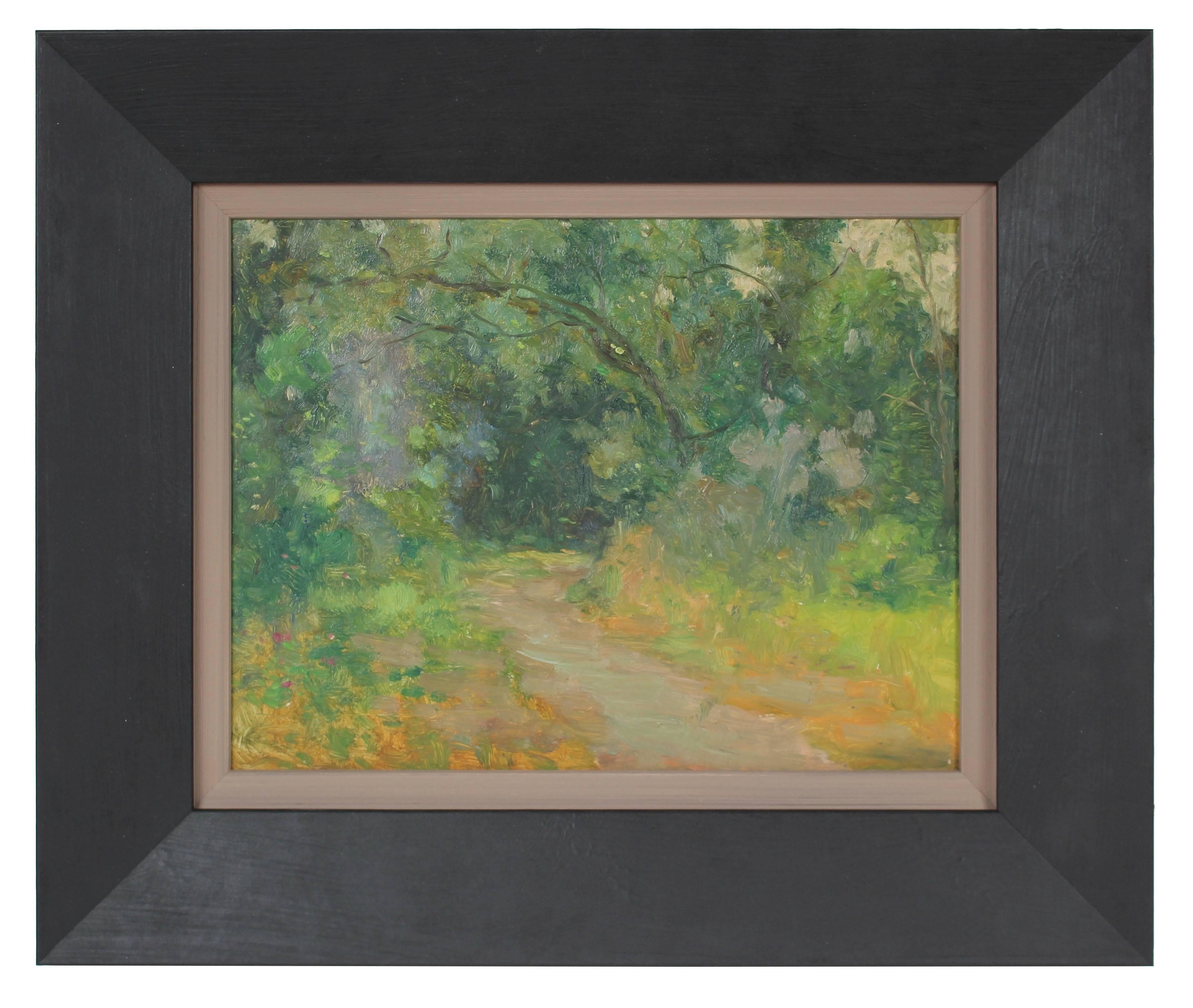 Duncan Davidson Landscape Painting - Lush Impressionist Landscape, Oil Painting, Circa 1920s