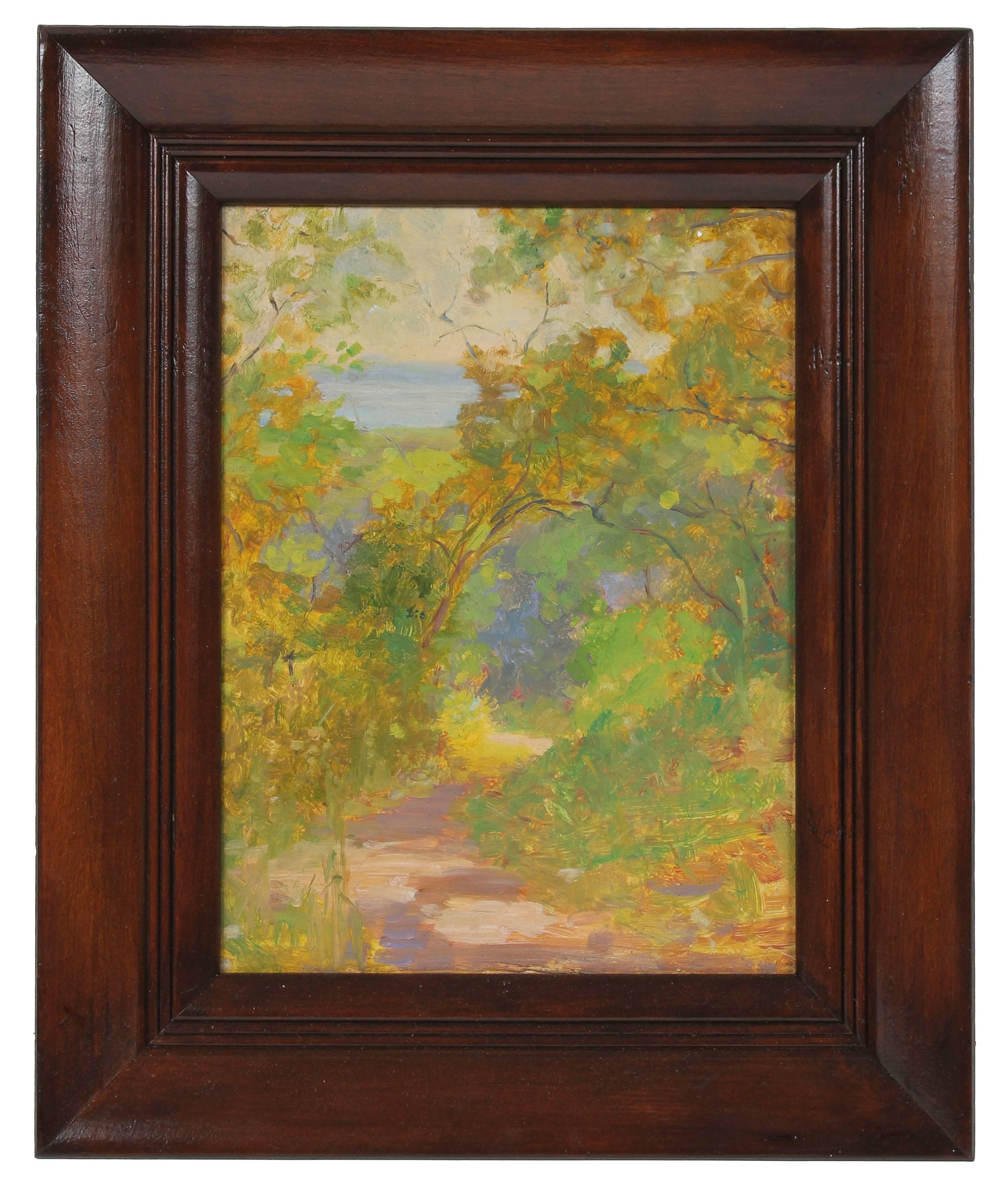 Duncan Davidson Landscape Painting - Impressionist Forest Landscape, Oil Painting, Circa 1920s