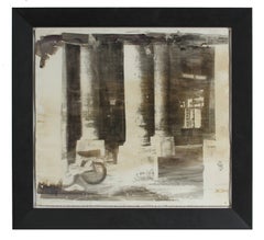 "Palais Royal" Paris, France Photo Emulsion Print, Circa 1970s