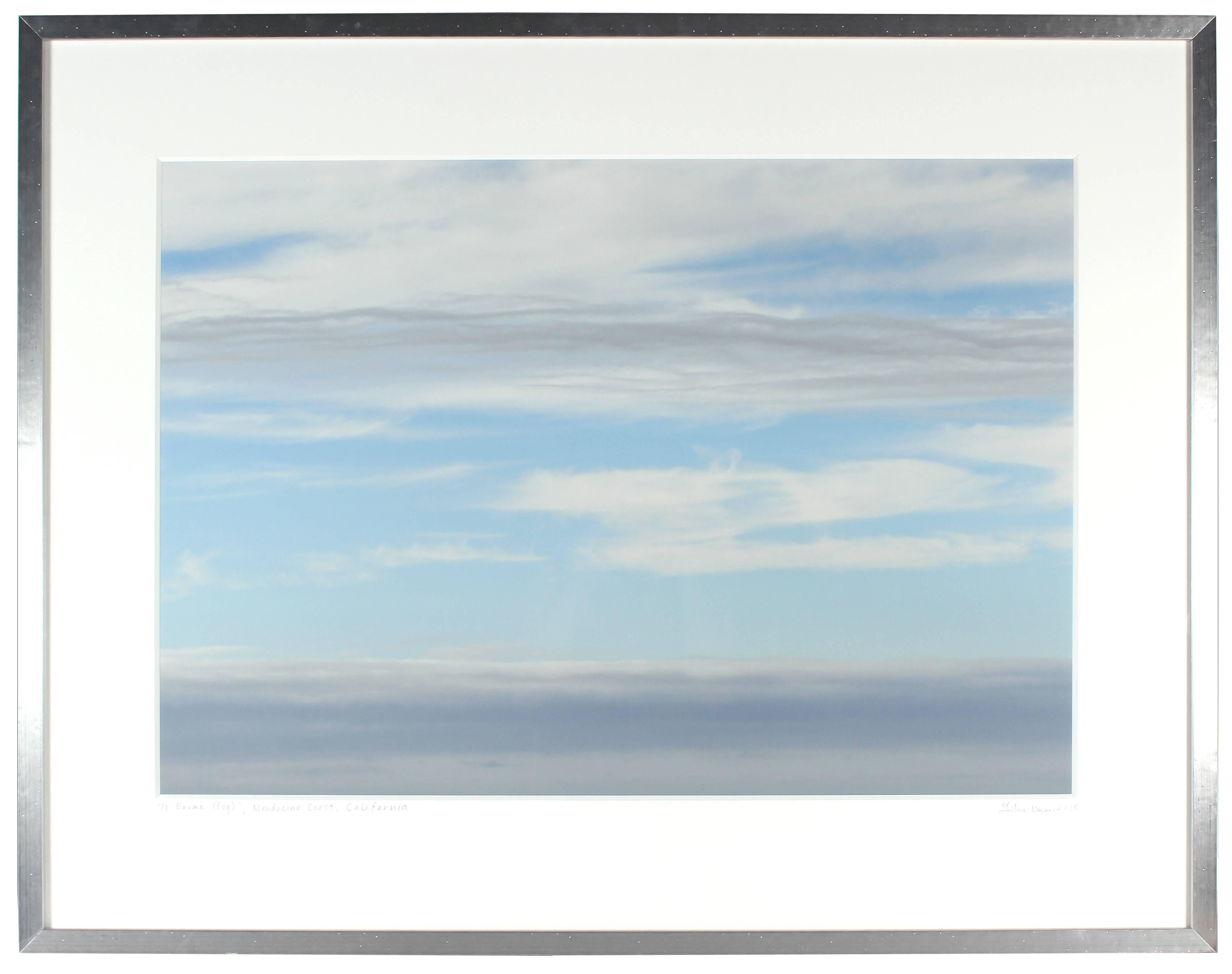 Gaétan Caron Abstract Photograph - "Brume (Fog)" Mendocino Color Photograph, 2015