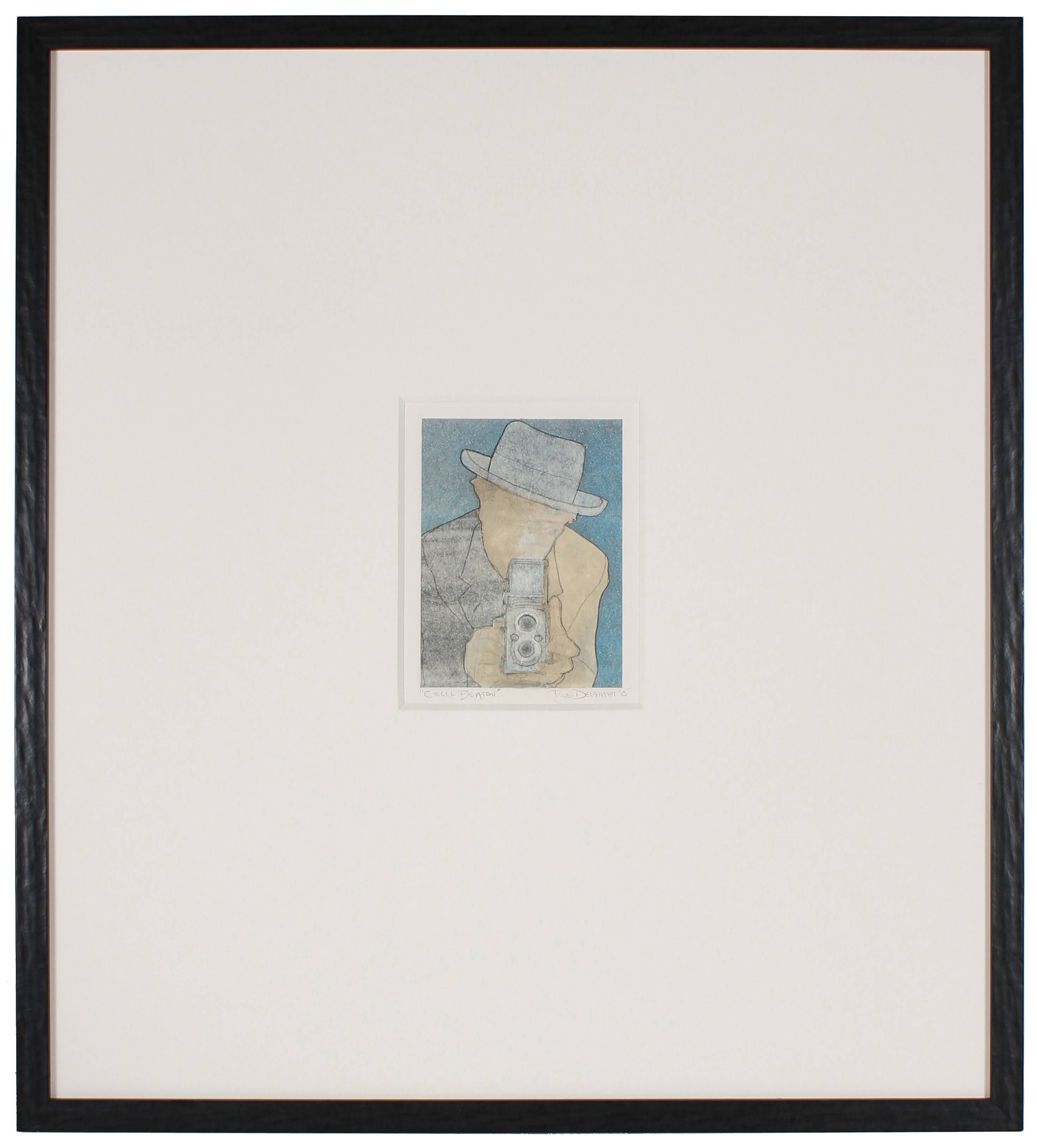 Monoprint Portrait of Cecil Beaton by Rob Delamater 1