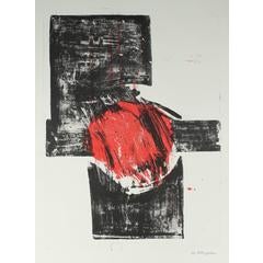 Abstract Expressionist Stone Lithograph 10
