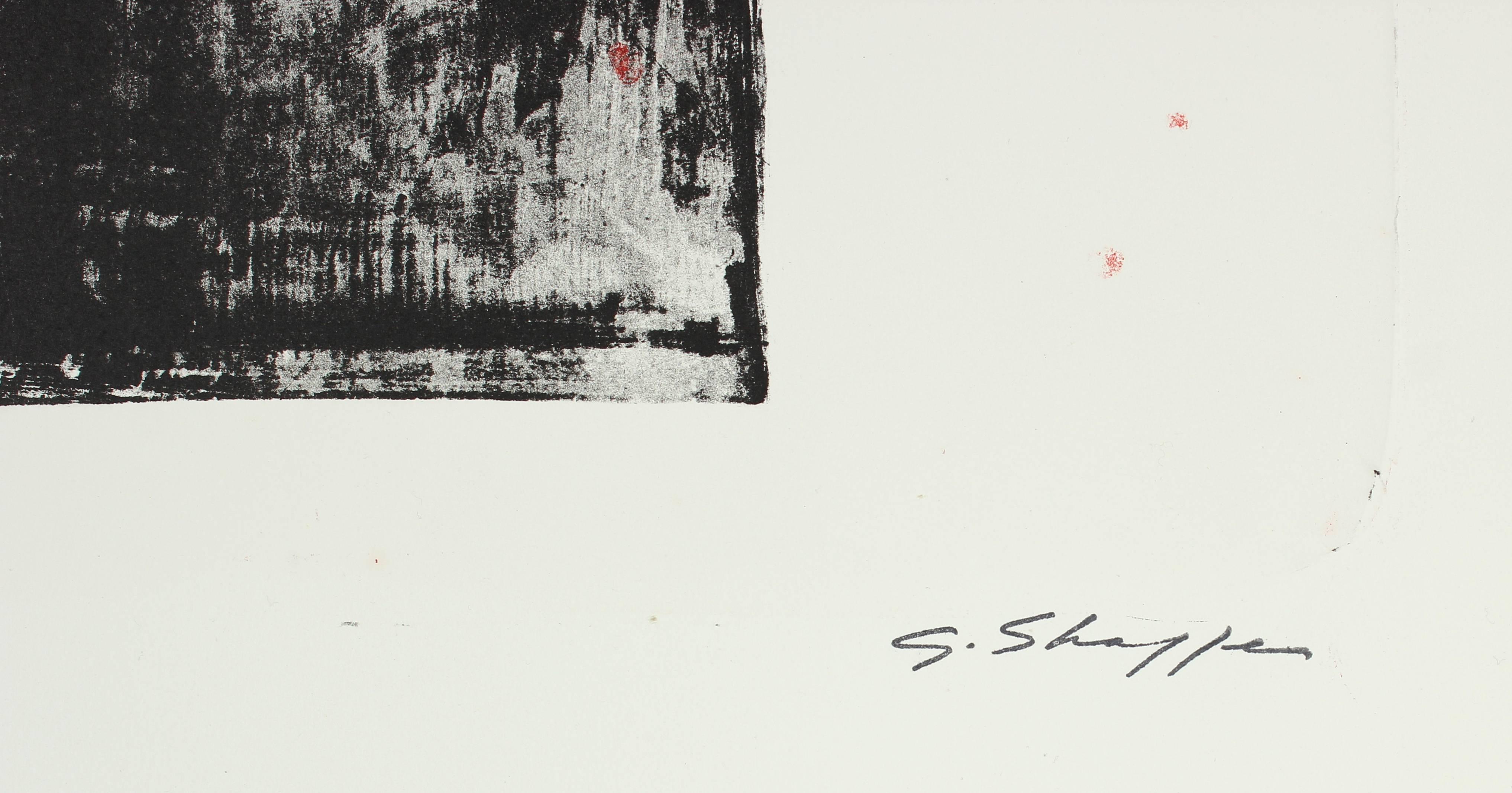 Abstract Expressionist Stone Lithograph, 1965 - Print by Gary Lee Shaffer