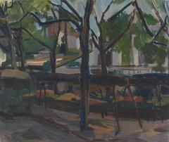 Impressionist City Park Bench 3