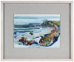 Northern California Seascape Watercolor by A. McGaffey