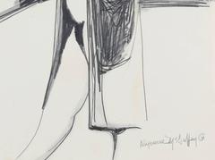 Bay Area Figurative Sketch in Graphite, Circa 1960