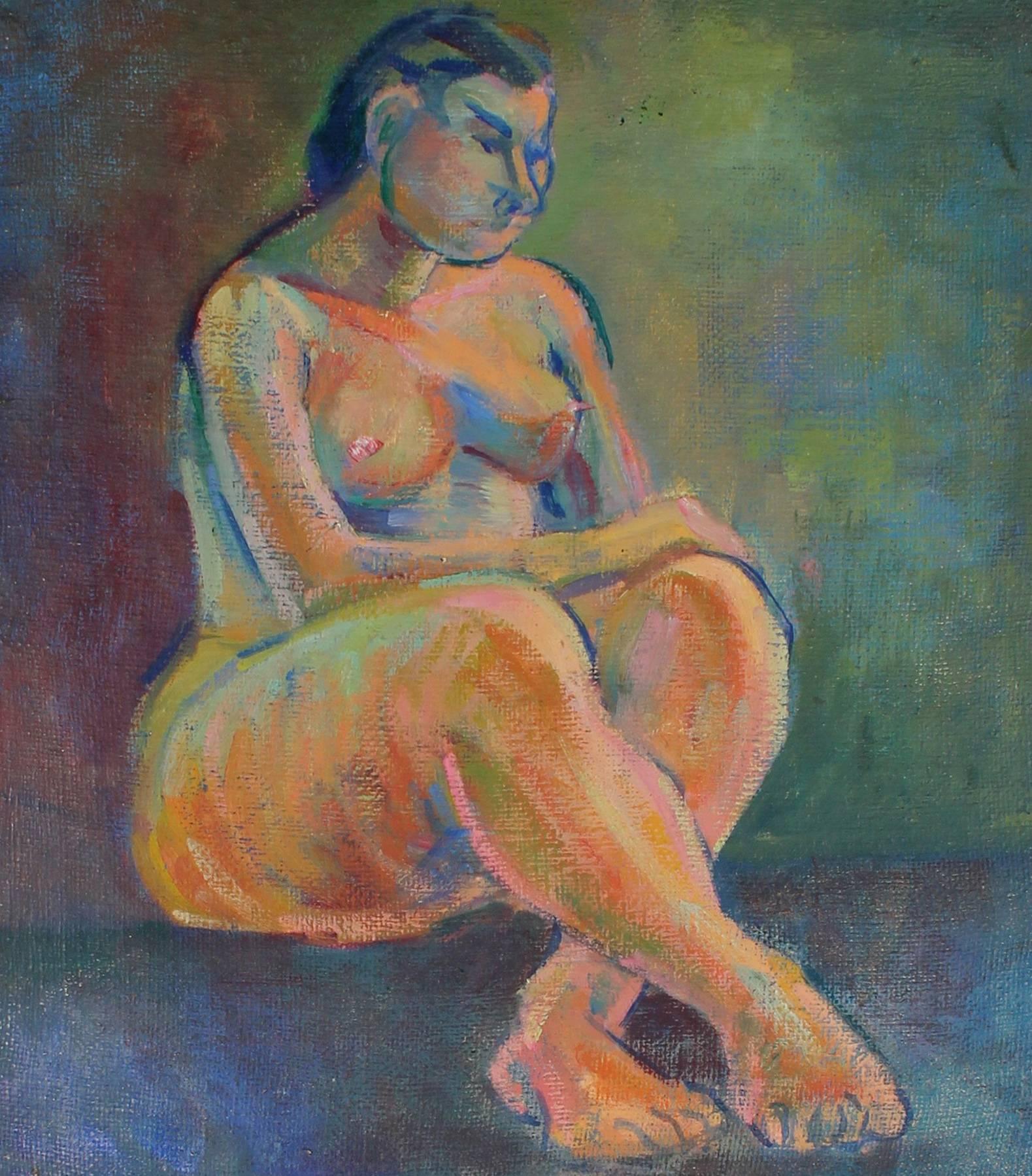 Colorful 1940s Expressionist Nude by Martin Snipper 2