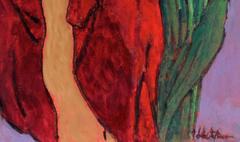 Modernist Nude in Oil "Figure with Iris"