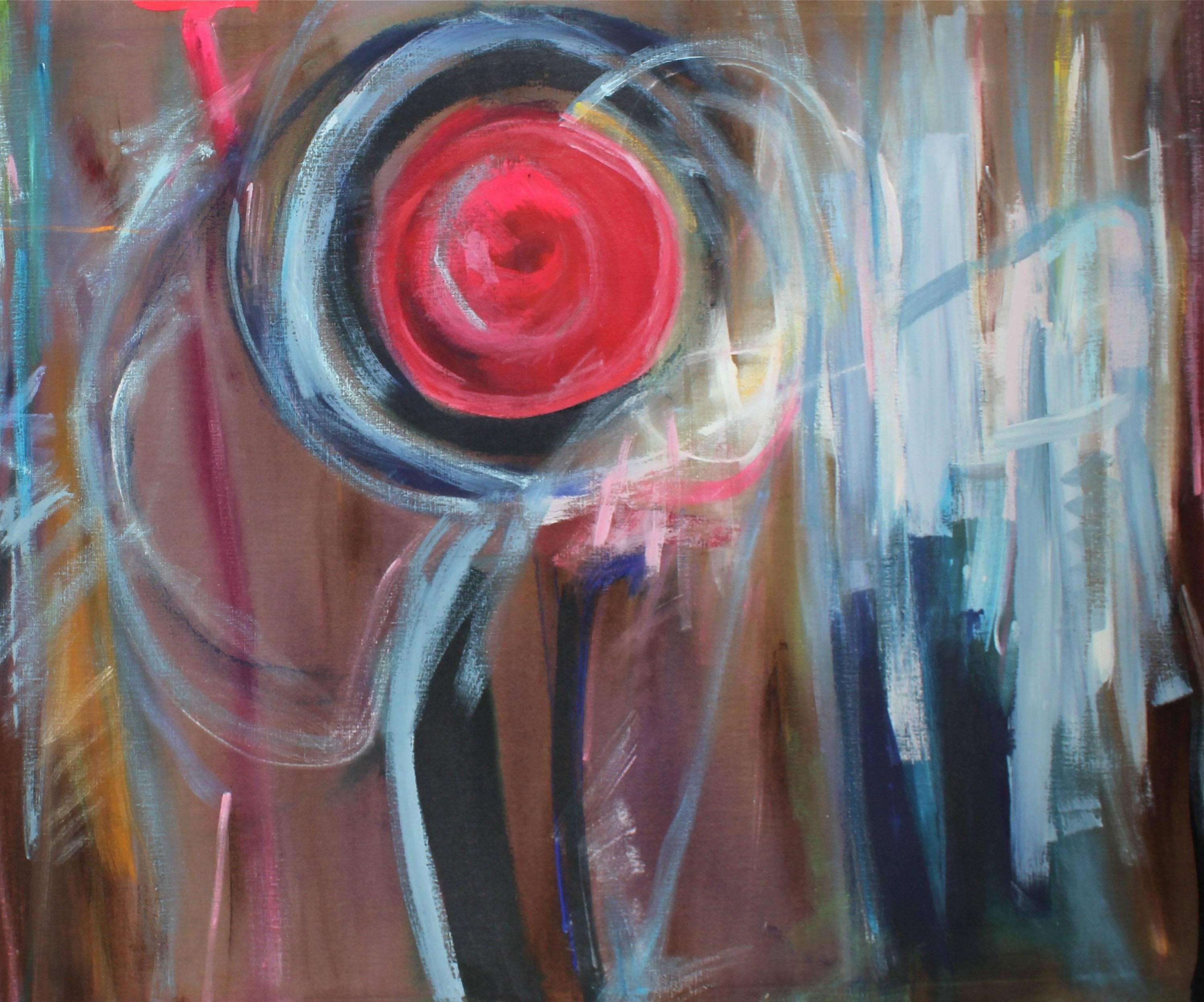 Adine Stix Abstract Painting - Large Abstract Expressionist Painting, "Marilyn"